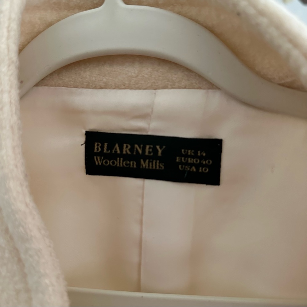 Blarney Beige 100% Wool Coat Sz Large - Picture 9 of 9